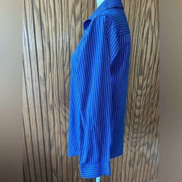 Chaps blue button up collared long sleeve shirt size 14-16 - Picture 16 of 16